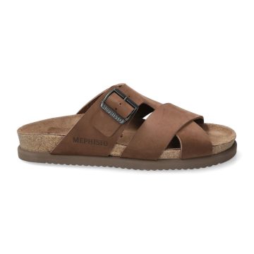 Mephisto NORDINE heren slipper - Donker bruin leer